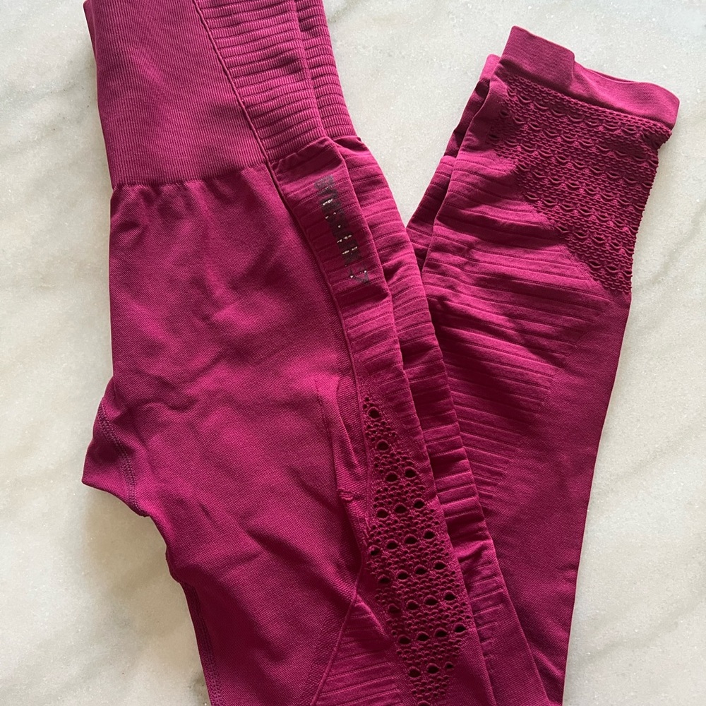 Burgundy Gymshark leggings